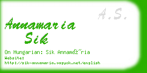 annamaria sik business card